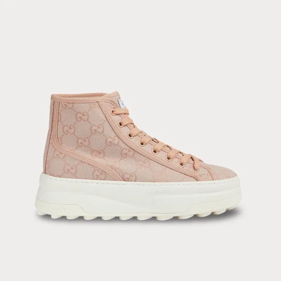 Gucci Canvas GG Supreme High Top Sneaker - Women’s 9.5 - Picture 1 of 8